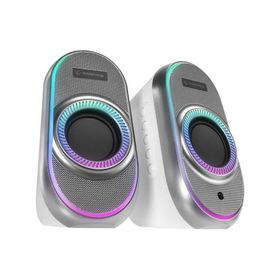 Rampage RMS-X3 2.0 6 W Beyaz Multimedia RGB Işıklı Gaming USB Bluetooth Speaker