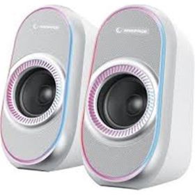Rampage RMS-X3 2.0 6 W Beyaz Multimedia RGB Işıklı Gaming USB Bluetooth Speaker