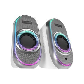 Rampage RMS-X3 2.0 6 W Beyaz Multimedia RGB Işıklı Gaming USB Bluetooth Speaker