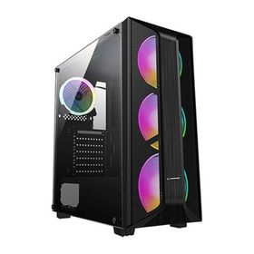 Rampage Saioler 600W 80Plus Bronze Siyah 4x12 Rainbow Fanlı Bilgisayar Kasası