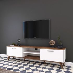 Rani A9 Ceviz Tv Ünitesi Modern Ayaklı Tv Sehpası