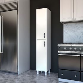 Rani F1 M1 Beyaz 2 Kapaklı 6 Raflı Çok Amaçlı Dolap