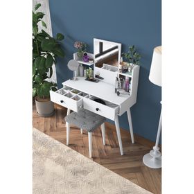 Rani Mobilya BJ102 Beyaz Makyaj Masası