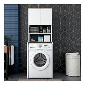Rani Mobilya KD101 Beyaz Sepet Ceviz Banyo Dolabı
