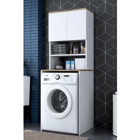 Rani Mobilya KD101 Beyaz Sepet Ceviz Banyo Dolabı