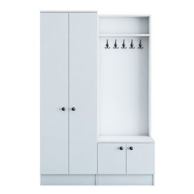 Rani P6 M11 Beyaz Modern Portmanto Ayakkabılık Vestiyer