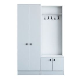 Rani P6 M5 Beyaz Modern Portmanto Ayakkabılık Vestiyer