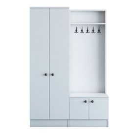 Rani P6 M5 Beyaz Modern Portmanto Ayakkabılık Vestiyer