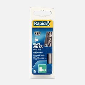 Rapid M6 Çelik Perçin Somun 20 Adet Matkap Ucu