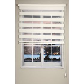 Rasa Perde Kemik Beyazı Düz Bambu Zebra 180x270 cm Stor Perde