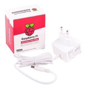Raspberry Pi 4 5.1 V / 3 A Lisanlı Beyaz Adaptör