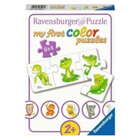 Ravensburger 030064 6X4 Parça İlk Renkli Hayvanlar Puzzle