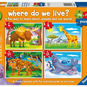 Ravensburger 030583 6/8/10/12 Parça Yaşadığım Yer Puzzle