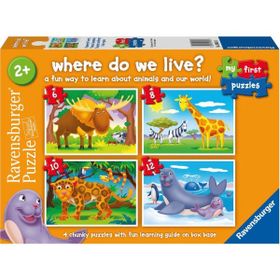 Ravensburger 030583 6/8/10/12 Parça Yaşadığım Yer Puzzle