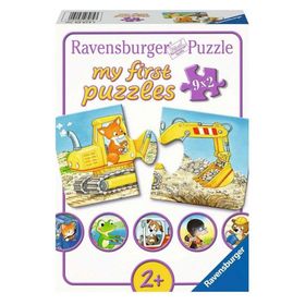Ravensburger 030743 9x2 Parça İnşaatçı Hayvanlar Puzzle