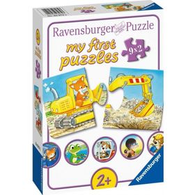 Ravensburger 030743 9x2 Parça İnşaatçı Hayvanlar Puzzle