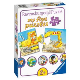 Ravensburger 030743 9x2 Parça İnşaatçı Hayvanlar Puzzle