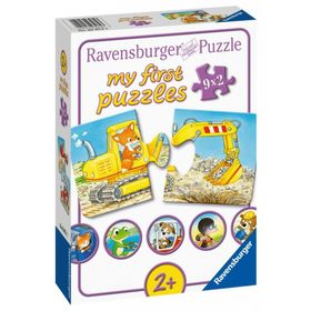 Ravensburger 030743 9x2 Parça İnşaatçı Hayvanlar Puzzle