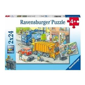 Ravensburger 050963 2x24 Parça Çöp Kamyonu Puzzle