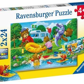 Ravensburger 052479 Ayı Ailesi Kampta 2X24 Parça Puzzle