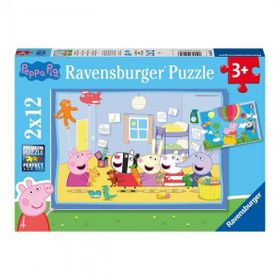 Ravensburger 055746 Peppa Pig Macerada 2x12 Parçalı Puzzle