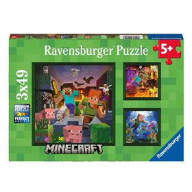 Ravensburger 056217 Minecraft 3x49 Parça Puzzle