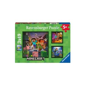 Ravensburger 056217 Minecraft 3x49 Parça Puzzle