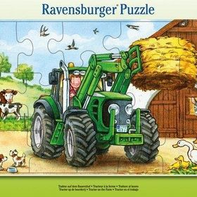 Ravensburger 060443 Tractor On Farm 15 Parça Puzzle