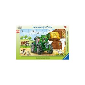 Ravensburger 060443 Tractor On Farm 15 Parça Puzzle