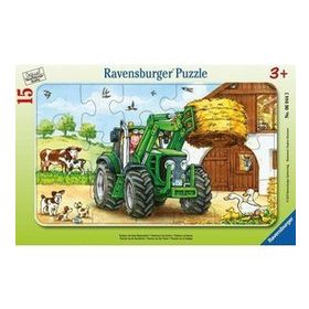 Ravensburger 060443 Tractor On Farm 15 Parça Puzzle