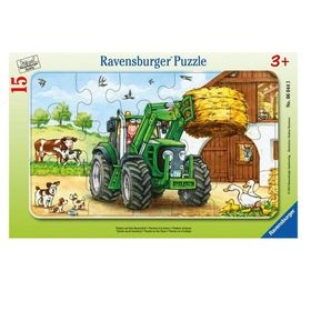 Ravensburger 060443 Tractor On Farm 15 Parça Puzzle
