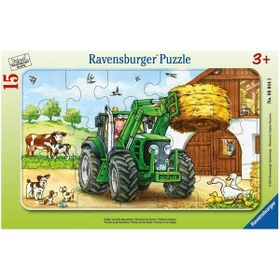 Ravensburger 060443 Tractor On Farm 15 Parça Puzzle