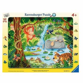 Ravensburger 061716 24 Parça Çerçeveli Jungle Puzzle
