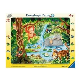 Ravensburger 061716 24 Parça Çerçeveli Jungle Puzzle