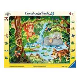 Ravensburger 061716 24 Parça Çerçeveli Jungle Puzzle