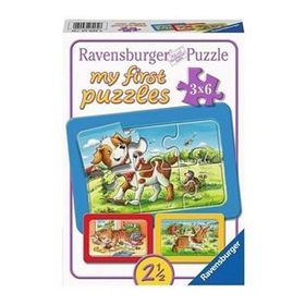 Ravensburger 070626 3X6 Parça Animal Friends Puzzle