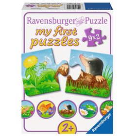 Ravensburger 073139 9x2 Parçalı Bahçe Hayvanları Puzzle