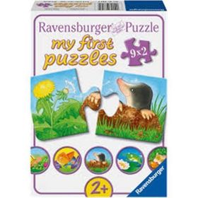 Ravensburger 073139 9x2 Parçalı Bahçe Hayvanları Puzzle