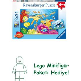 Ravensburger 078158 2x24 Parça Denizin Altında Puzzle