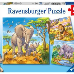 Ravensburger 080038 3x49 Parça Wild Animals Puzzle
