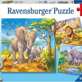 Ravensburger 080038 3x49 Parça Wild Animals Puzzle