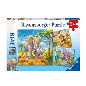 Ravensburger 080038 3x49 Parça Wild Animals Puzzle