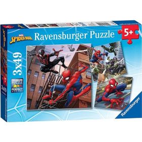 Ravensburger 080250 Yapboz Örümcek Adam Eylemde 3x49 Parça Puzzle