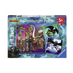 Ravensburger 080649 3x49 Parçalı Dragons Puzzle