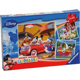Ravensburger 092475 Mickey Club House 3X49 Parçalı Puzzle