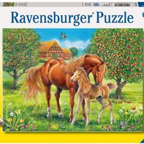 Ravensburger 105779 Çayırda Mutlu Atlar 100 Parça Puzzle