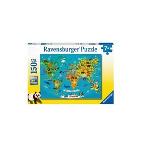 Ravensburger 132874 Hayvanlı Harita 150 Parça Puzzle