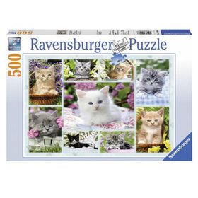 Ravensburger 141968 Sepette Kedi 500 Parça Yetişkin Puzzle