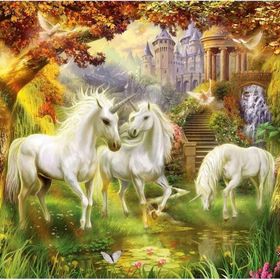 Ravensburger 159925 1000 Parça Ormanda Atlar Puzzle