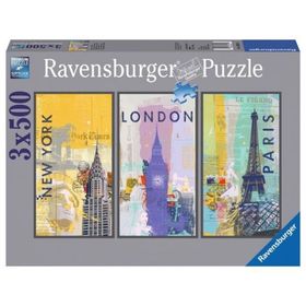 Ravensburger 163298 Dünya Şehirleri 3X500 Parçalı Puzzle